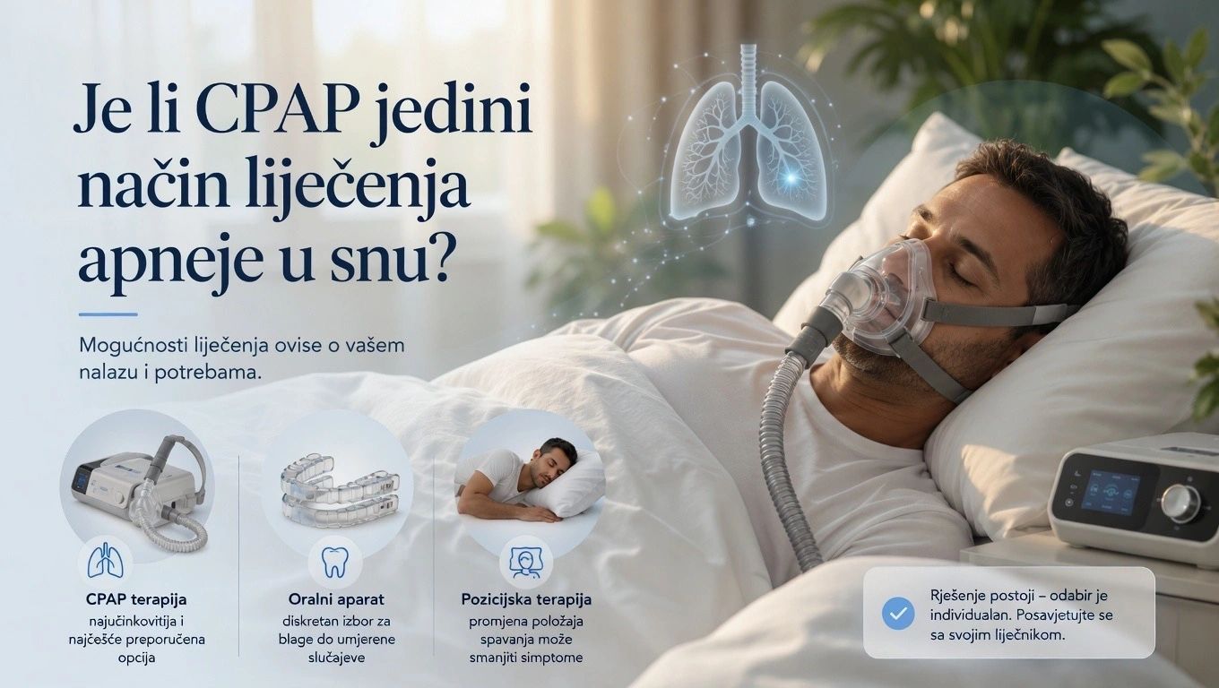 Je li CPAP jedini način liječenja apneje u snu?