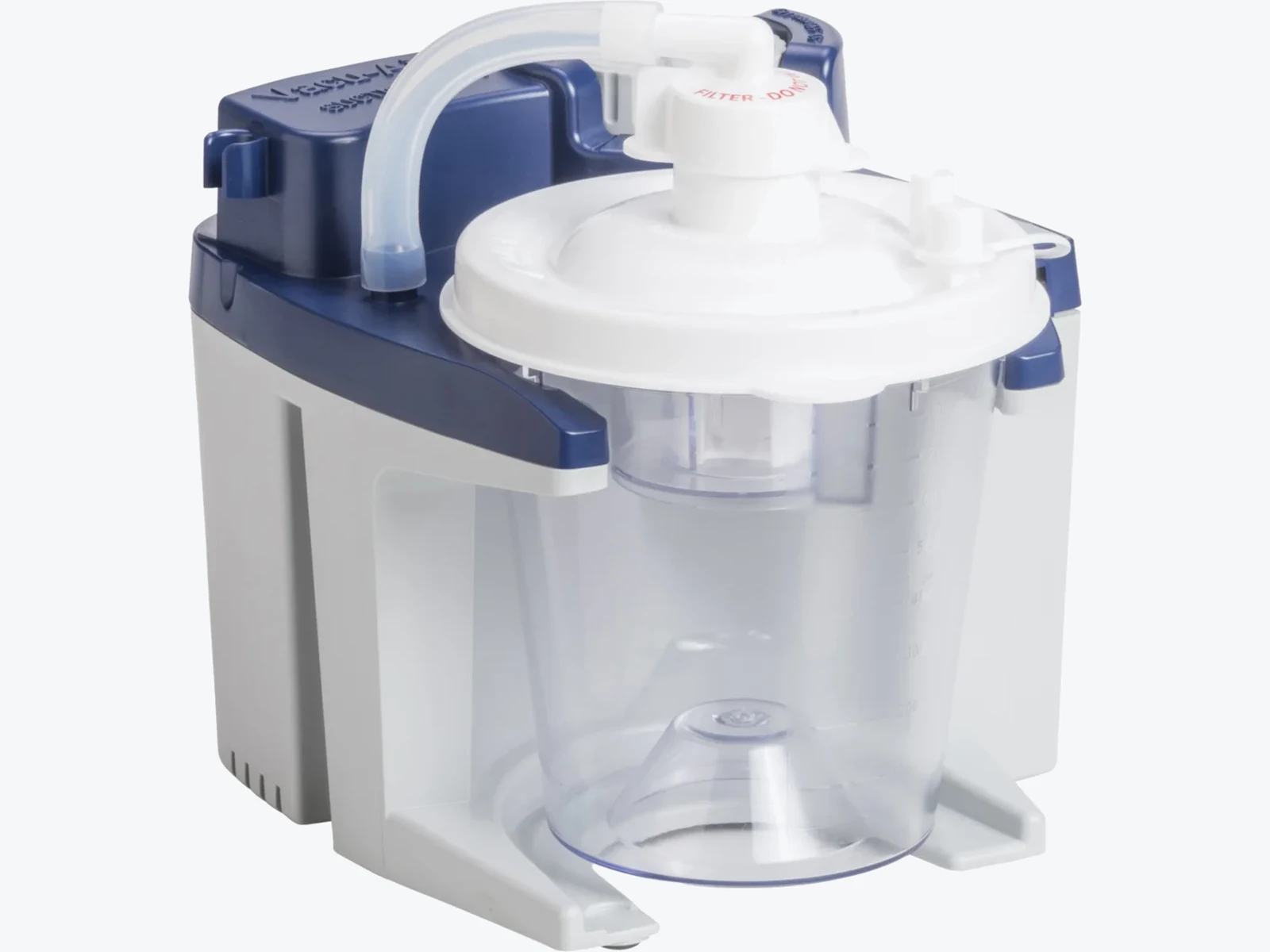DeVilbiss VacuAide 7325 prijenosni aspirator, prednji prikaz s posudom od 800 ml